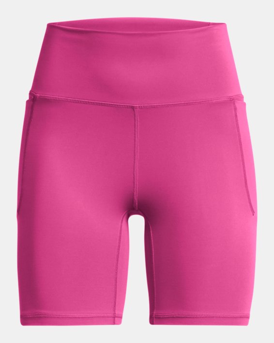 Pantalón corto de ciclismo UA Meridian de 18 cm para mujer, Pink, pdpMainDesktop image number 4